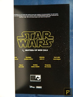 Star Wars:  Muiterij op Mon Cala Deel 1 (titelpagina)